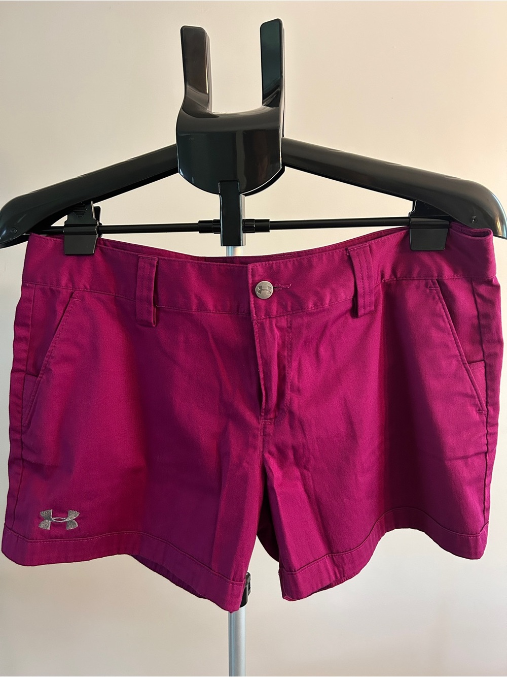 Under Armour Women's Bright Magenta Athletic Shorts